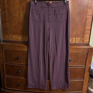 HALARA Wide Leg Pants in Deep Purple